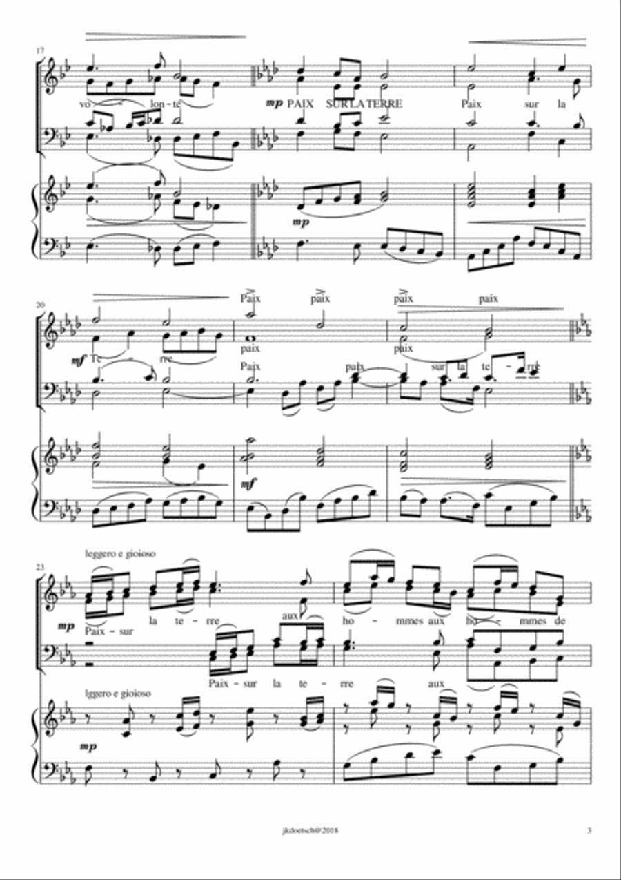 PAIX SUR LA TERRE Small Ensemble scores gallery preview page 3