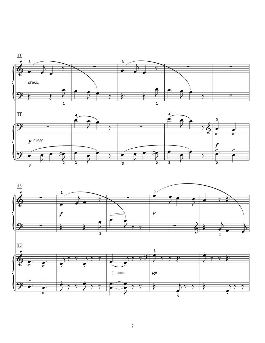 Caroling, Caroling Piano Duet scores gallery preview page 2