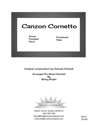 Scheidt Canzon (for Brass Quartet: trumpet in Bb, horn in F, trombone, tuba)