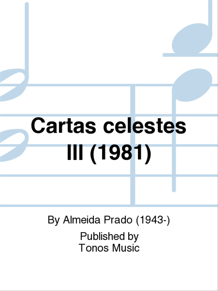 Cartas celestes III (1981) Piano Solo scores gallery preview page 1