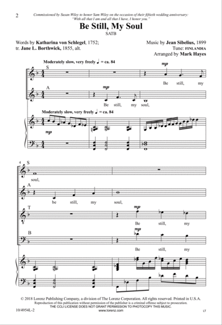Be Still, My Soul Be Still, My Soul 4-Part scores gallery preview page 2