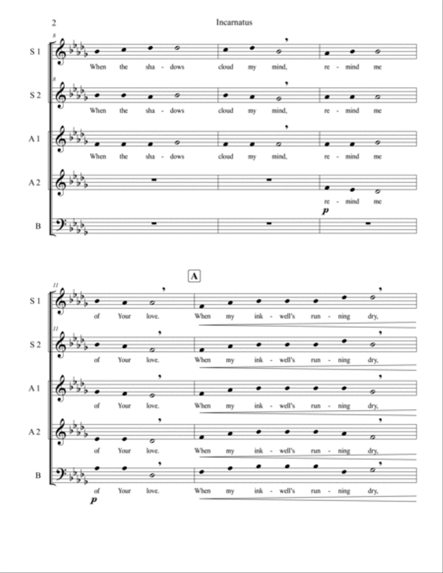 Incarnatus - SSAAB 3-Part scores gallery preview page 2