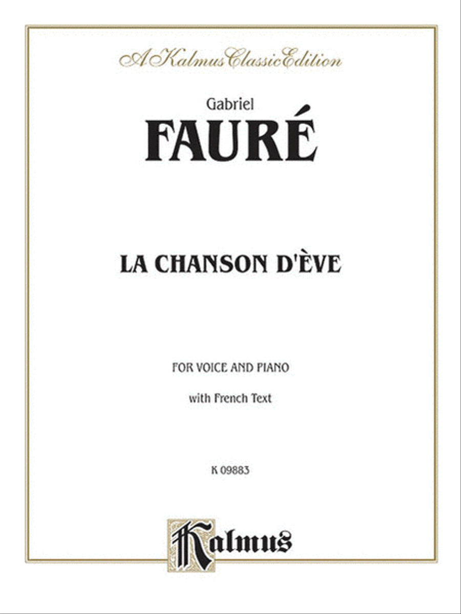 La Chanson D'Eve by Gabriel Faure Small Ensemble - Sheet Music