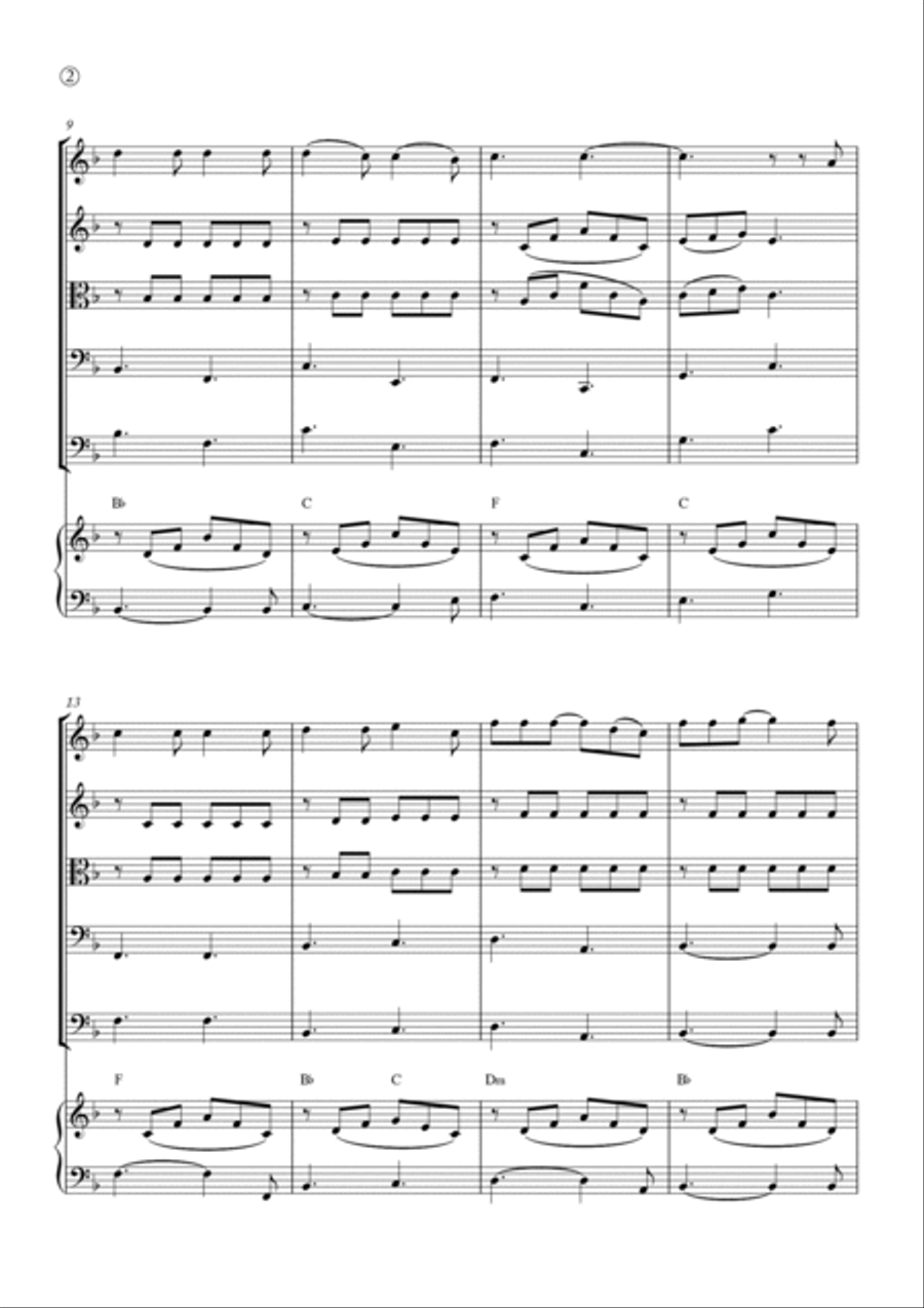 Hallelujah Hallelujah String Quintet scores gallery preview page 2