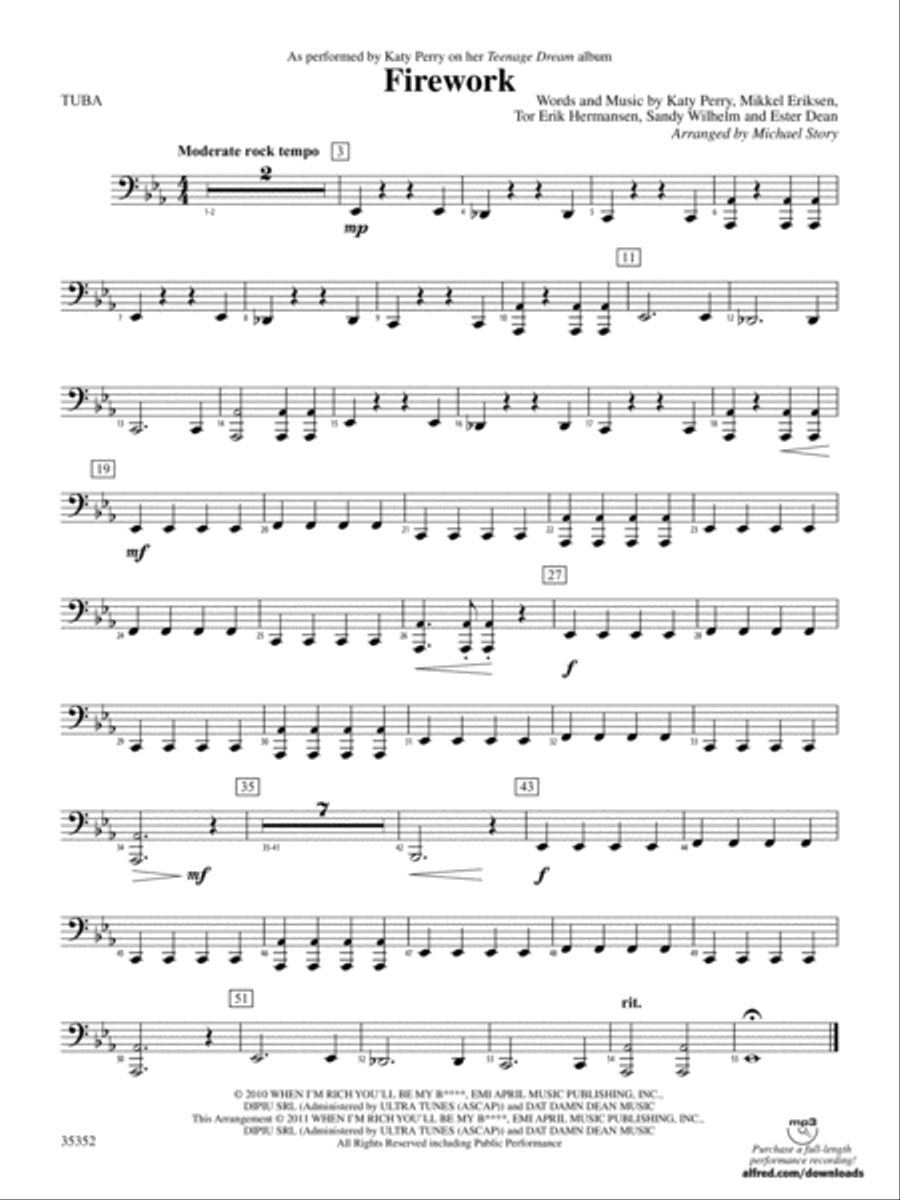 Firework: Tuba Concert Band scores gallery preview page 1