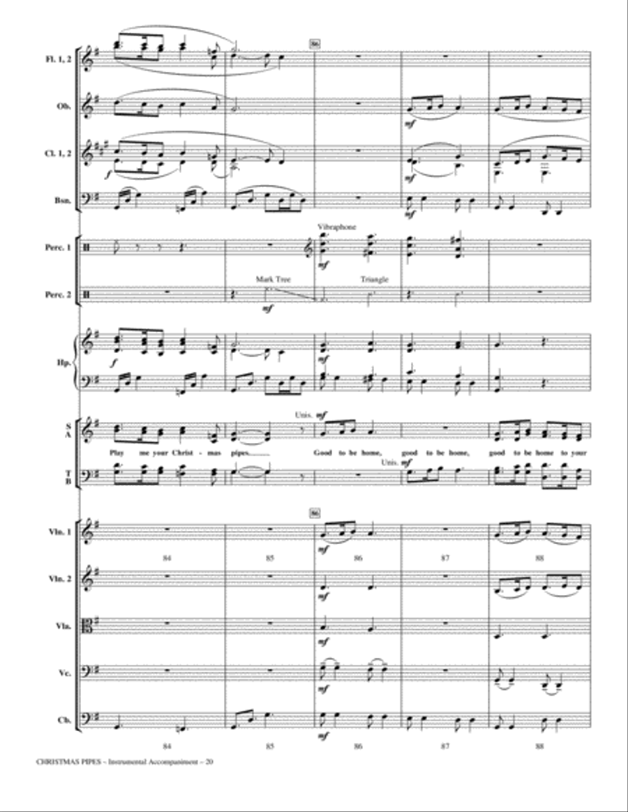 Christmas Pipes - Full Score Choir scores gallery preview page 10