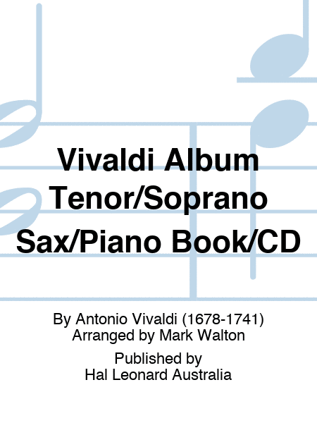 Vivaldi Album Tenor/Soprano Sax/Piano Book/CD