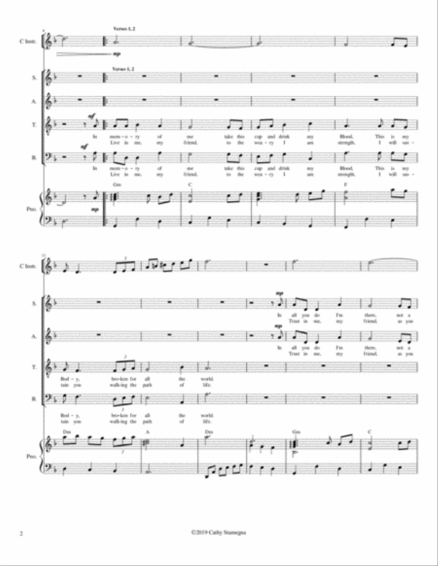 I Am the Lord (SATB Choir, Chords, Optional C Instrument, Accompanied) 4-Part scores gallery preview page 4