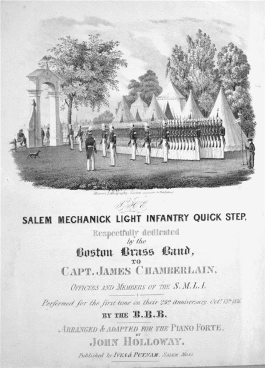 The Salem Mechanick Light Infantry Quick Step Piano Solo scores gallery preview page 1