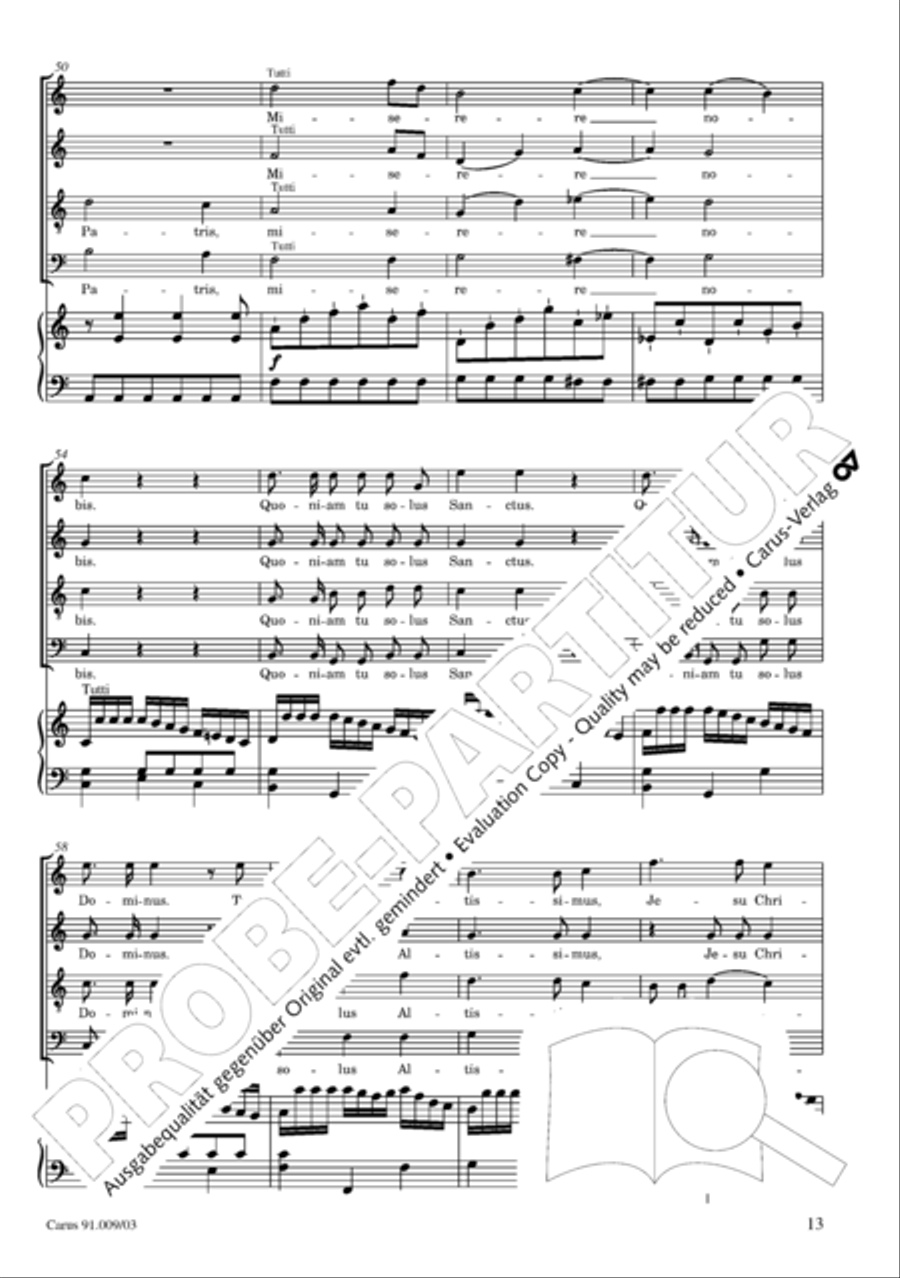 Missa Sancti Gabrielis 4-Part scores gallery preview page 14