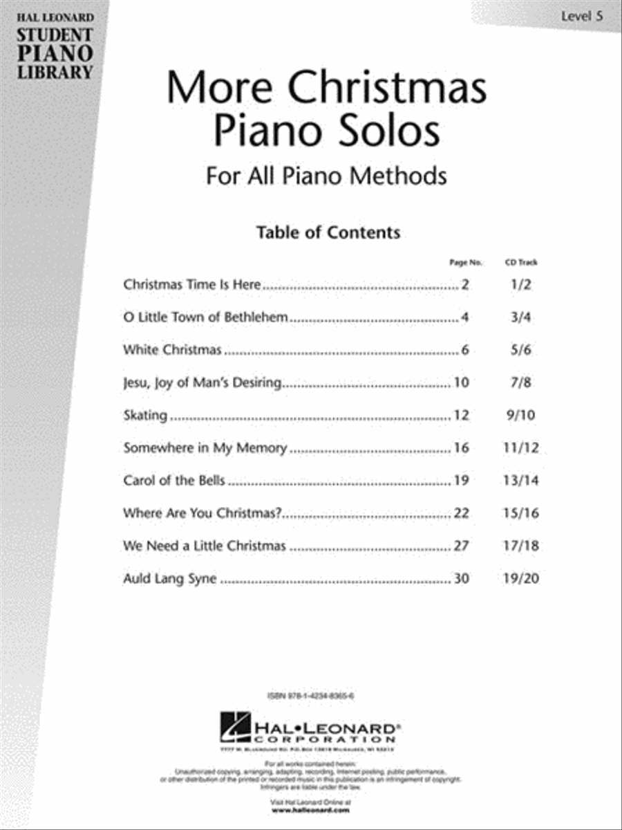 More Christmas Piano Solos - Level 5 image number null