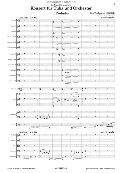 Konzert fur Tuba und grosses Orchester, op. 122