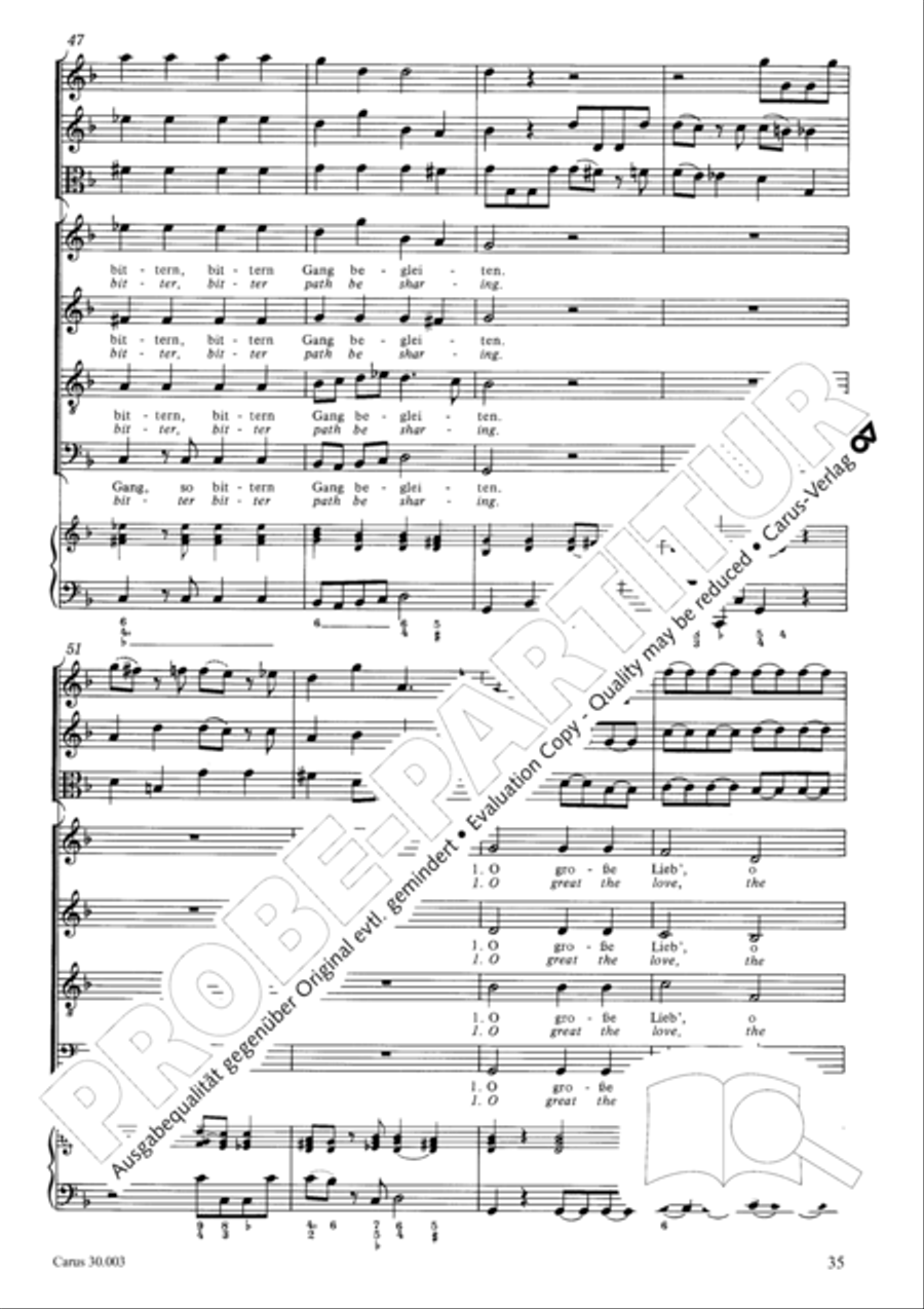Yes, you rather burden me here (Ja, mir hast du Arbeit gemacht) 4-Part scores gallery preview page 36