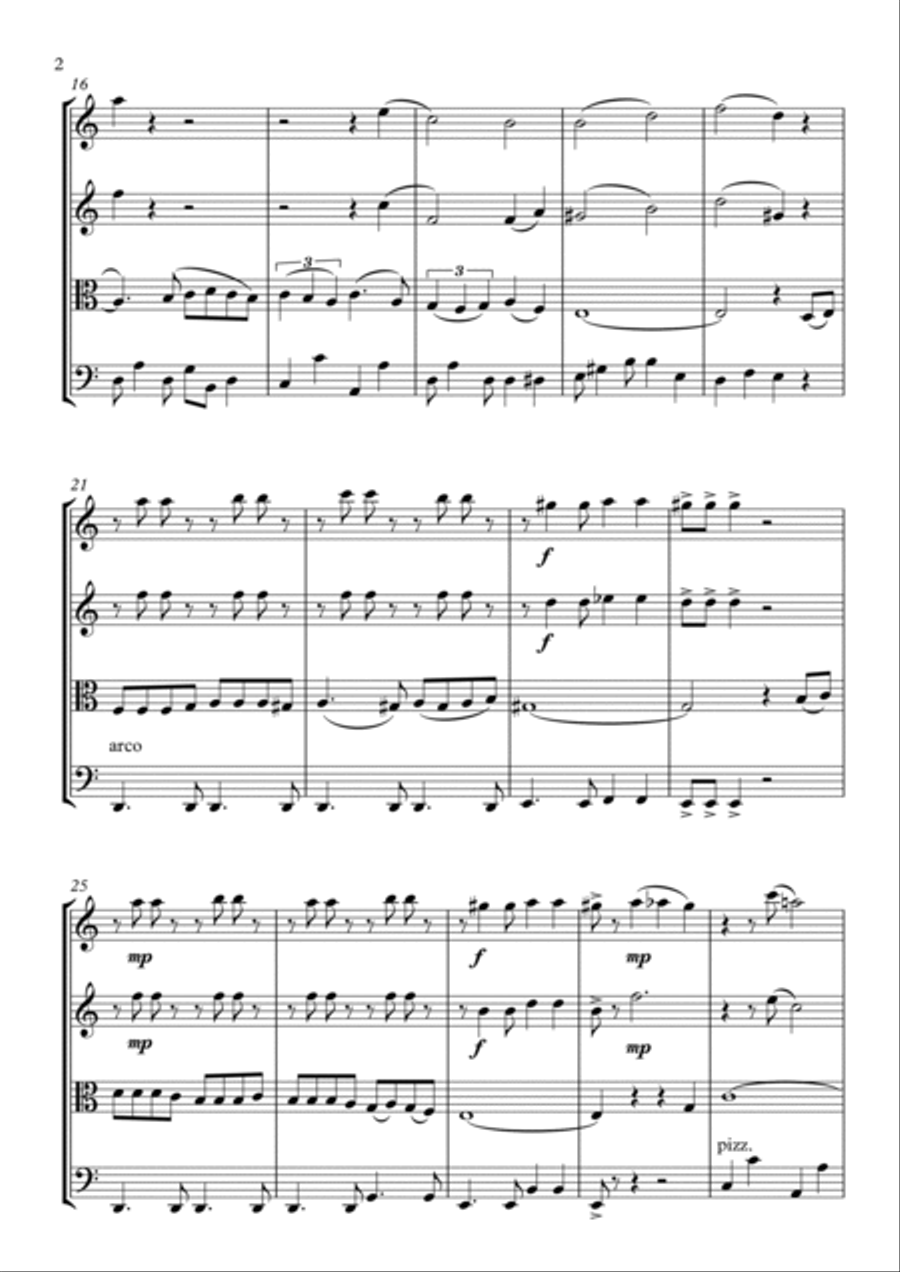 Perfidia Perfidia String Quartet scores gallery preview page 2