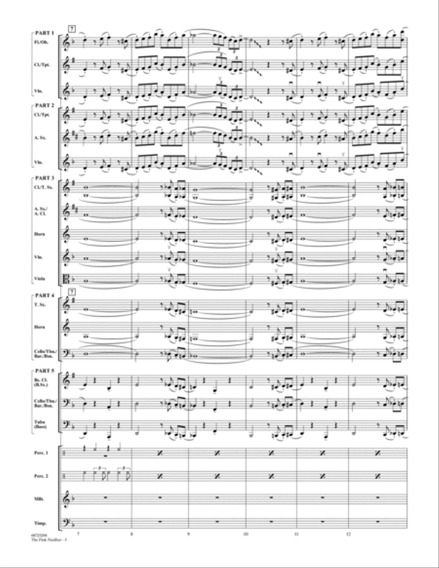 The Pink Panther - Full Score Concert Band scores gallery preview page 3