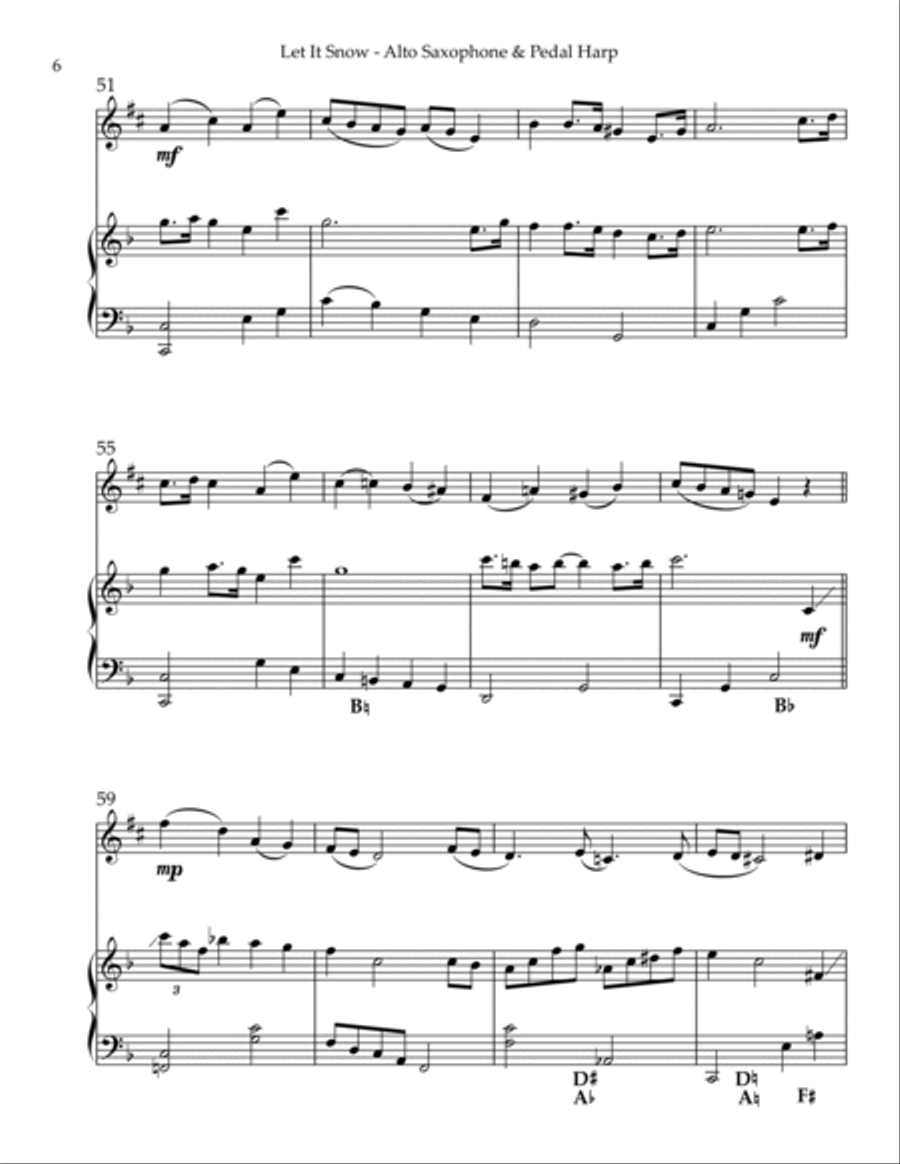 Let It Snow! Let It Snow! Let It Snow! Alto Saxophone scores gallery preview page 6