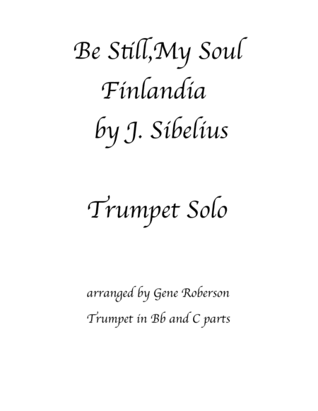 Be Still, My Soul Trumpet and C Instrument solo