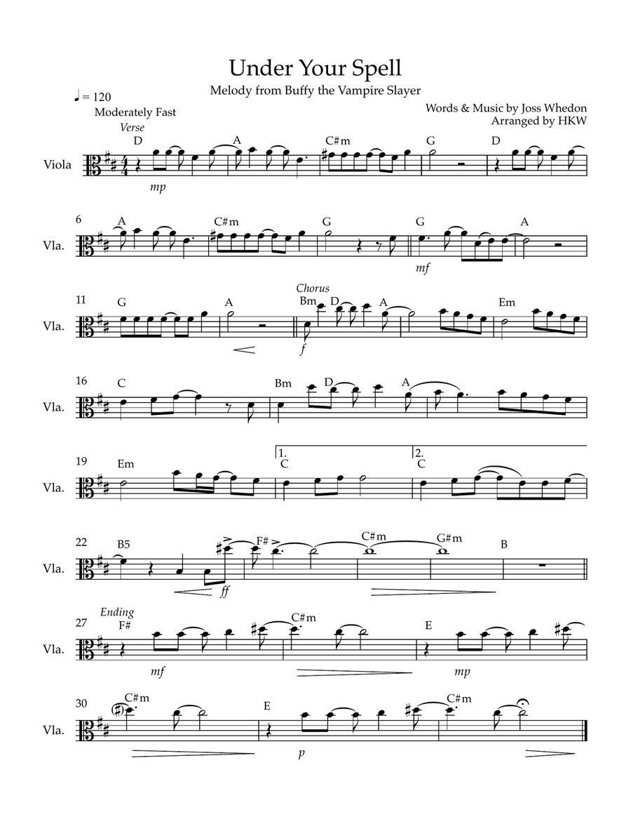 Under Your Spell String Duet scores gallery preview page 1