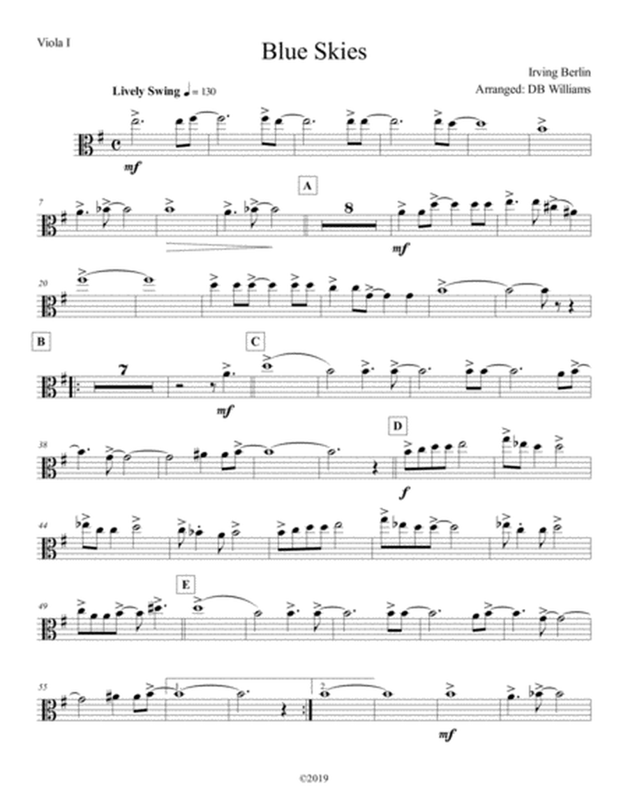 Blue Skies Strings (Viola 1)
