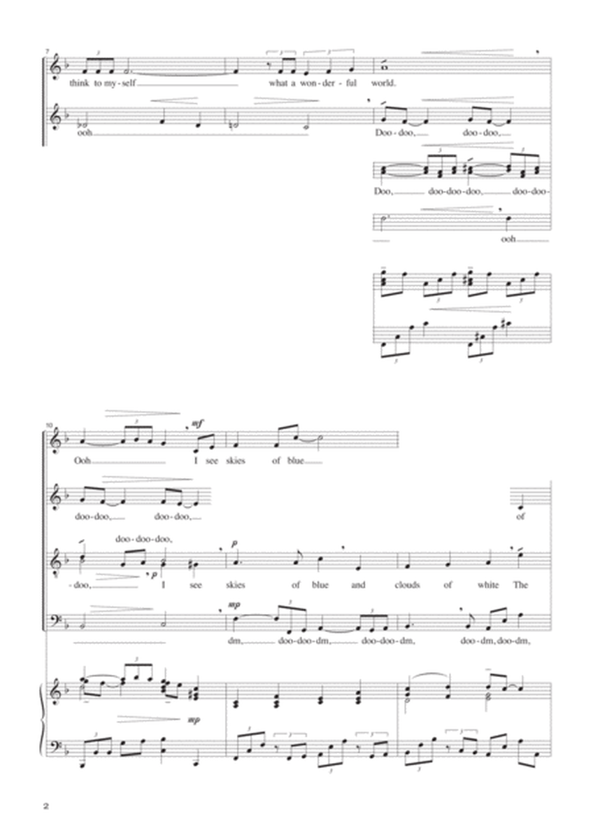 What A Wonderful World - Mombiedro - SATB Piano