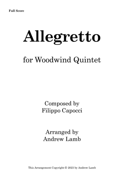 Allegretto (for Wind Quintet) by Filippo Capocci image number null