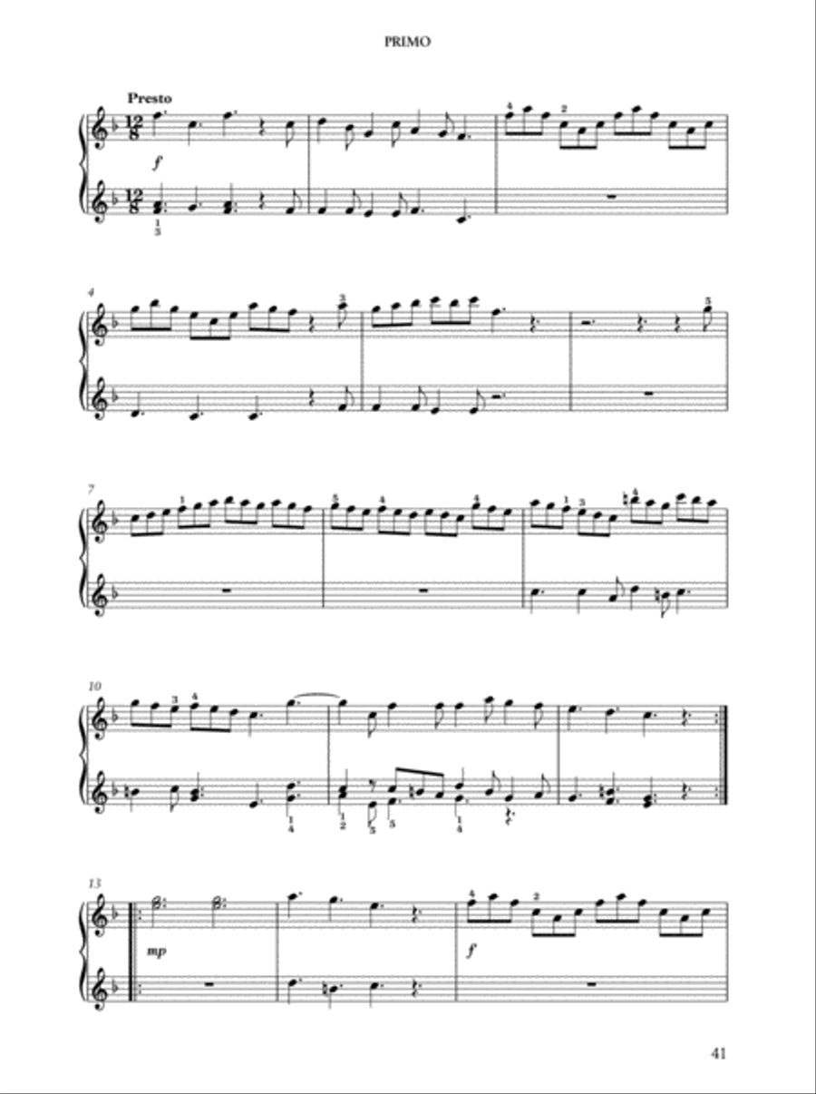 Piano Duets: Baroque Composers Piano Duet scores gallery preview page 5
