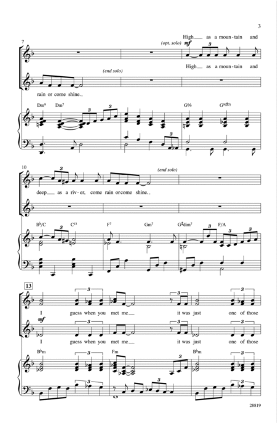 Come Rain or Come Shine Come Rain or Come Shine Choir scores gallery preview page 2