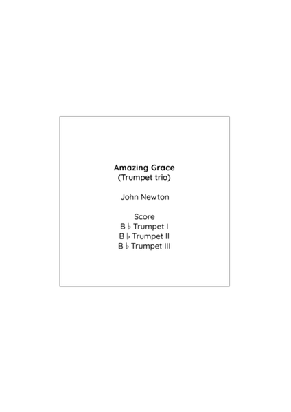 Amazing Grace trumpet trio image number null