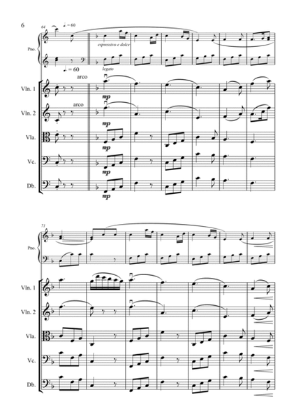Kuhlau - Sonatina OP.55 N0.1 2nd Mvt for Piano & String Quartet/Orchestra image number null