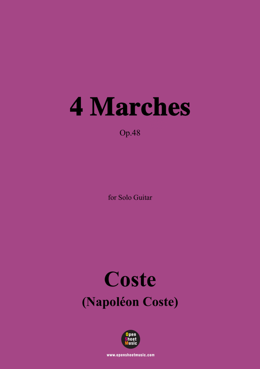 Coste-4 Marches,Opp.48,for Guitar image number null