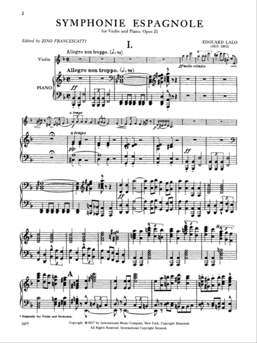 Symphonie Espagnole, Op. 21 Violin Solo scores gallery preview page 2