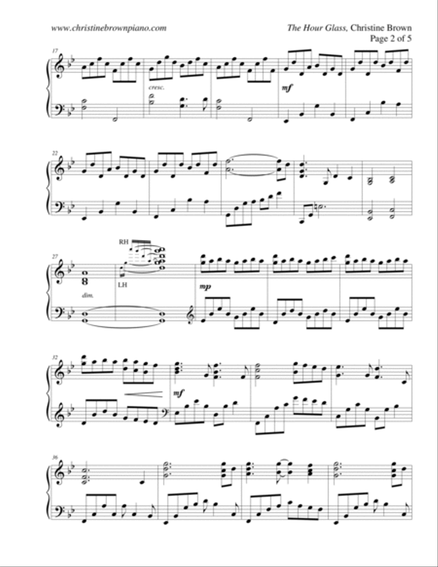 The Hour Glass Piano Solo scores gallery preview page 3