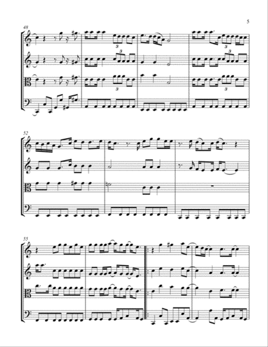 You Are The Best Thing String Quartet scores gallery preview page 5