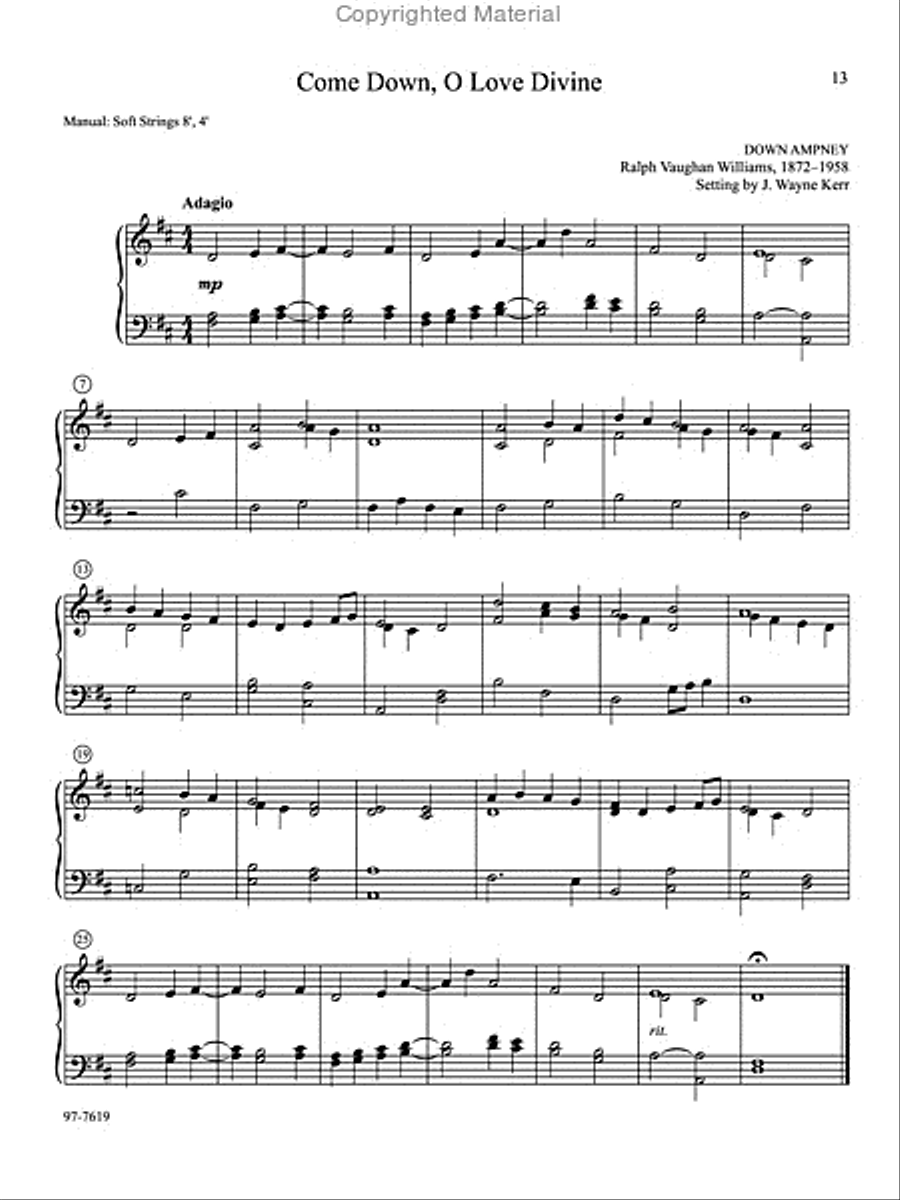 All the Saints Adore Thee: Easy Hymn Preludes for Manuals Organ scores gallery preview page 7