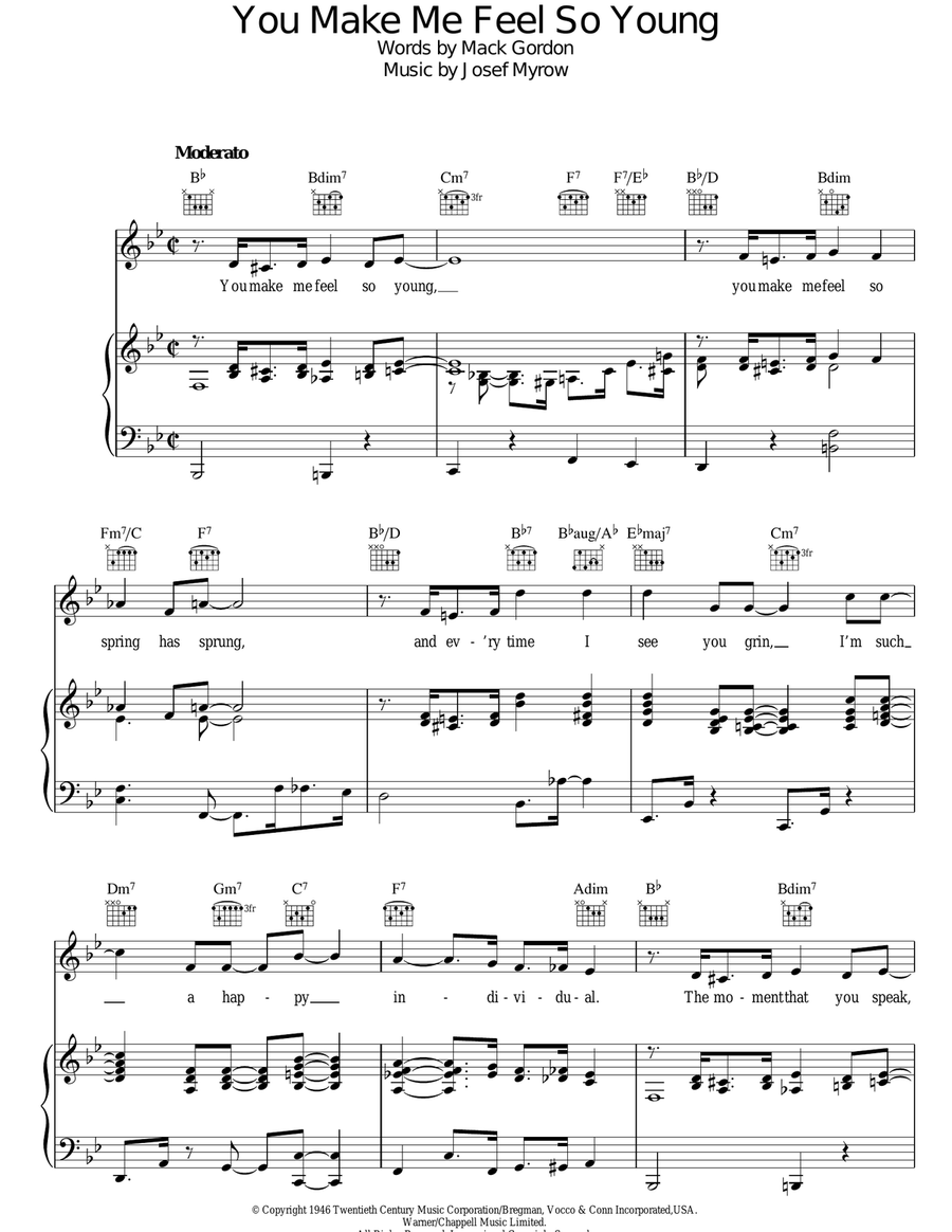 You Make Me Feel So Young Guitar scores gallery preview page 1
