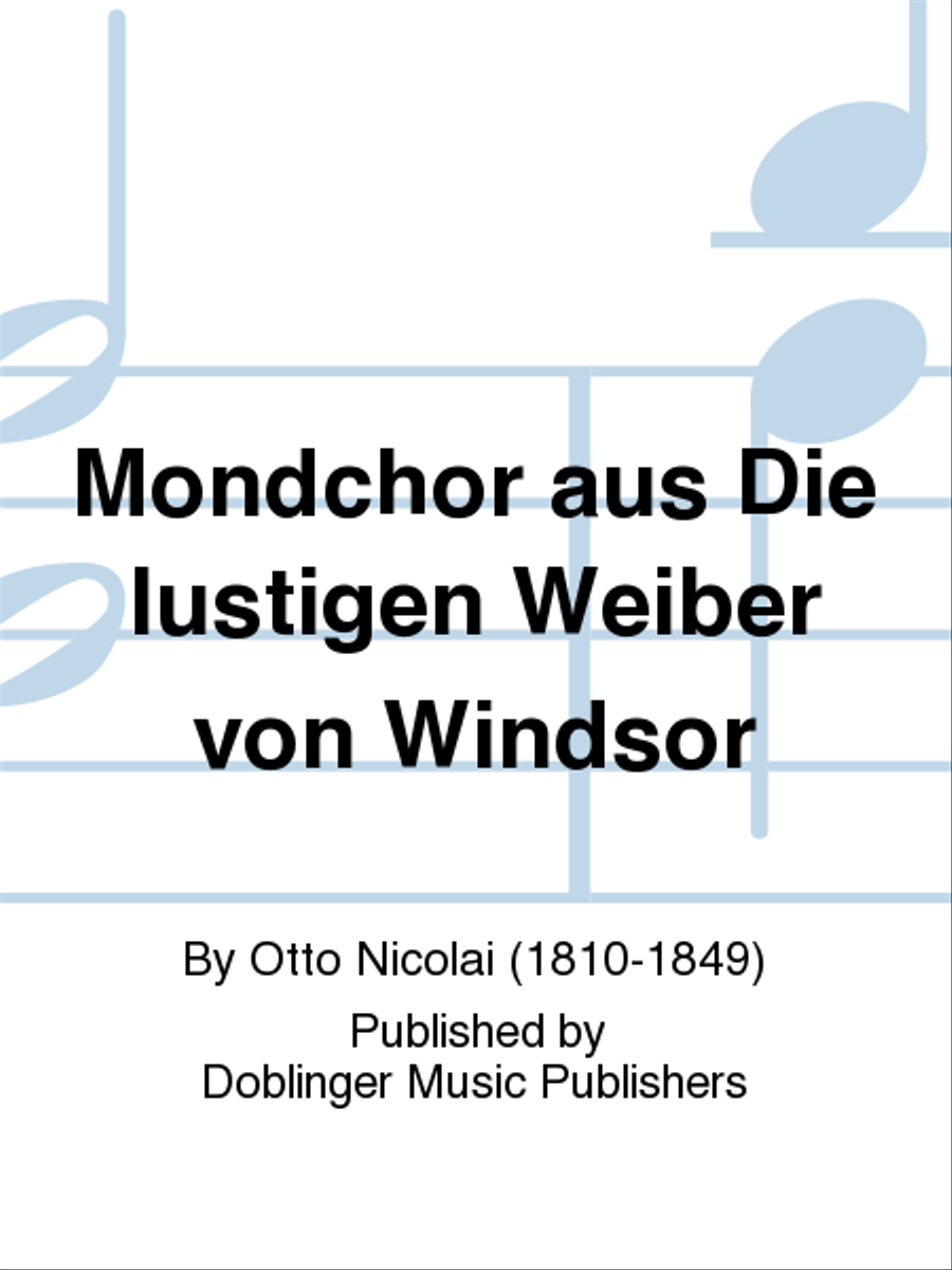 Mondchor aus Die lustigen Weiber von Windsor Choir scores gallery preview page 1