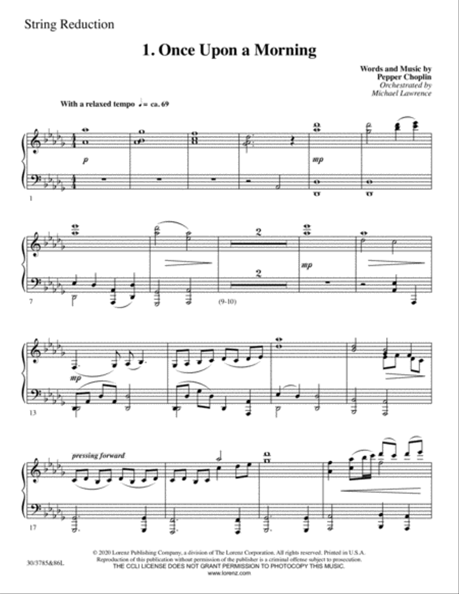 Once Upon a Morning - Set of Parts Choir scores gallery preview page 20