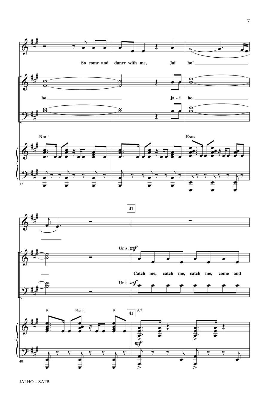 Jai Ho (from The Motion Picture Slumdog Millionaire) 4-Part scores gallery preview page 6