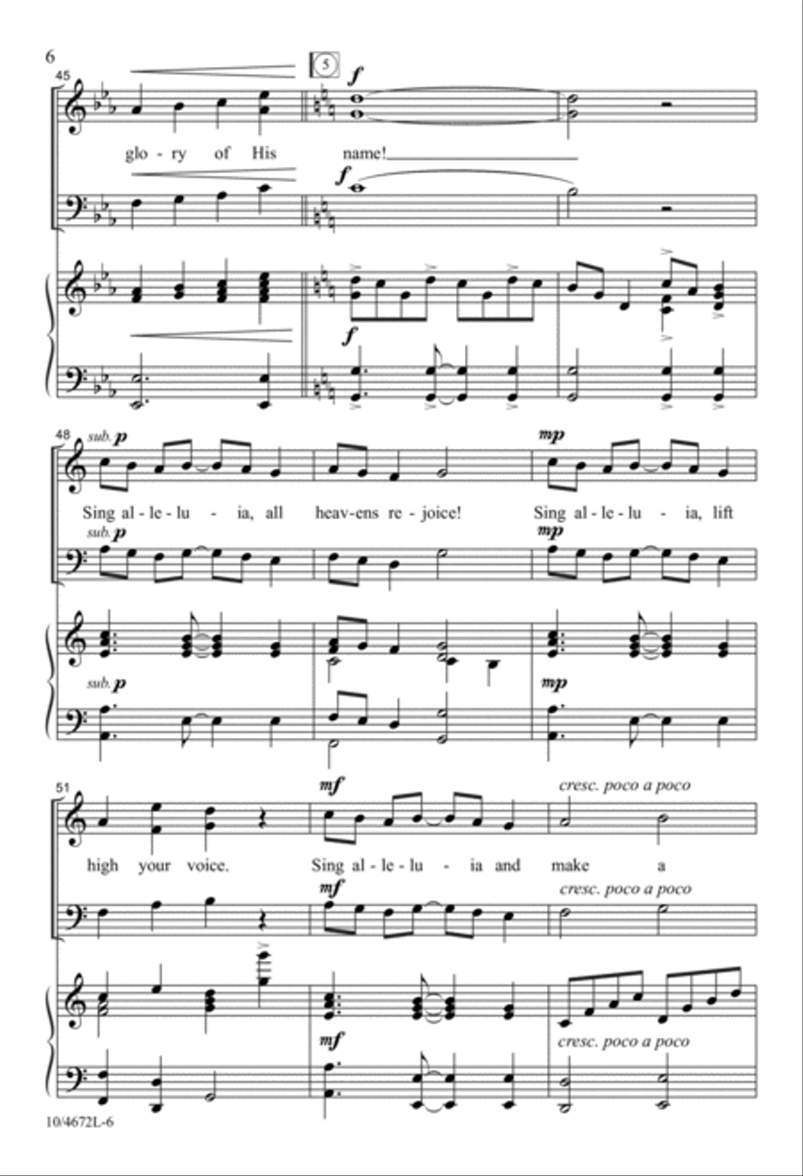 I Will Sing Praise I Will Sing Praise 3-Part scores gallery preview page 6