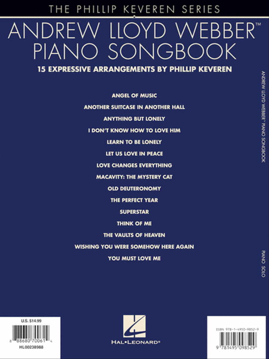 Andrew Lloyd Webber Piano Songbook Piano Solo scores gallery preview page 6