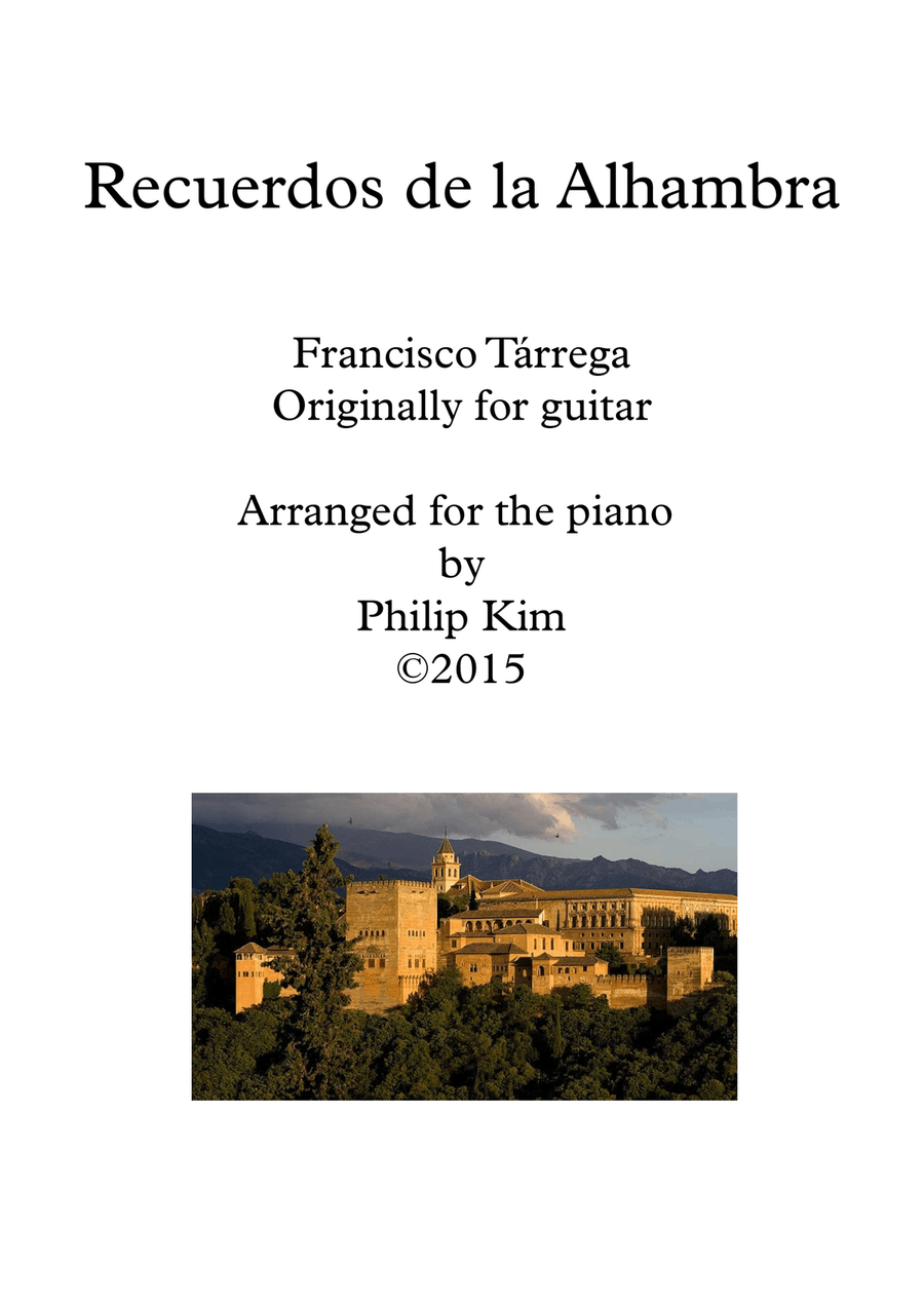 Recuerdos De La Alhambra Piano Solo scores gallery preview page 1