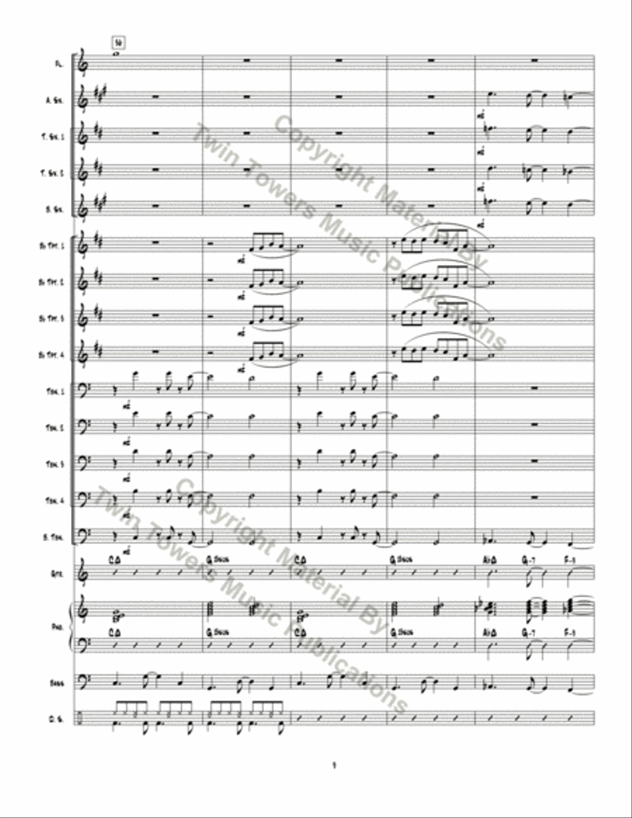 Lindos Olhos: Beautiful Eyes Jazz Ensemble scores gallery preview page 10