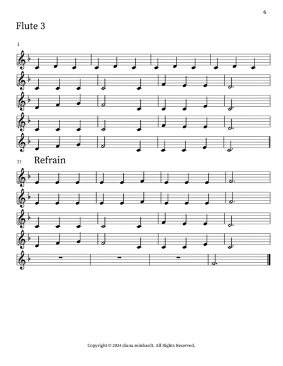 Christ Has Arisen, Alleluia Flute Solo scores gallery preview page 6