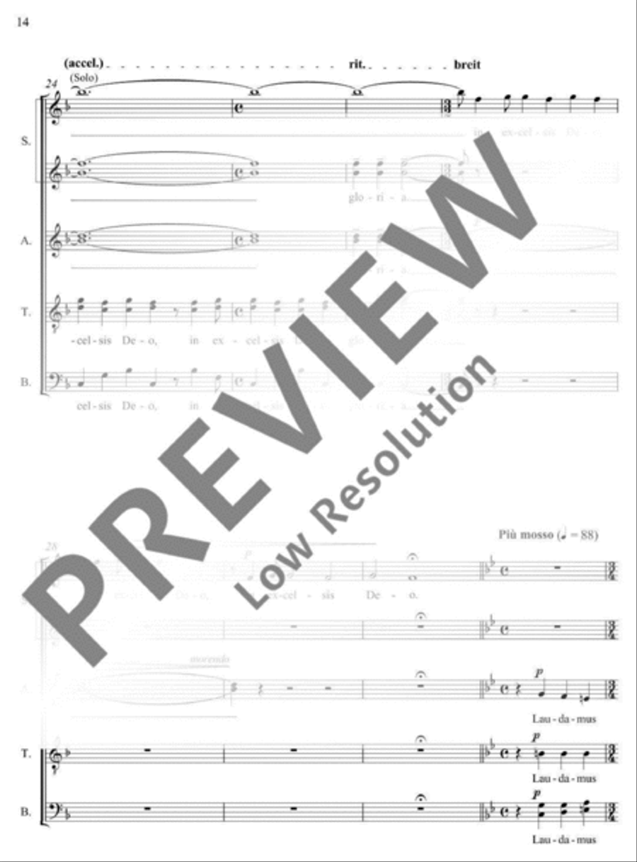 Missa brevis 4-Part scores gallery preview page 15
