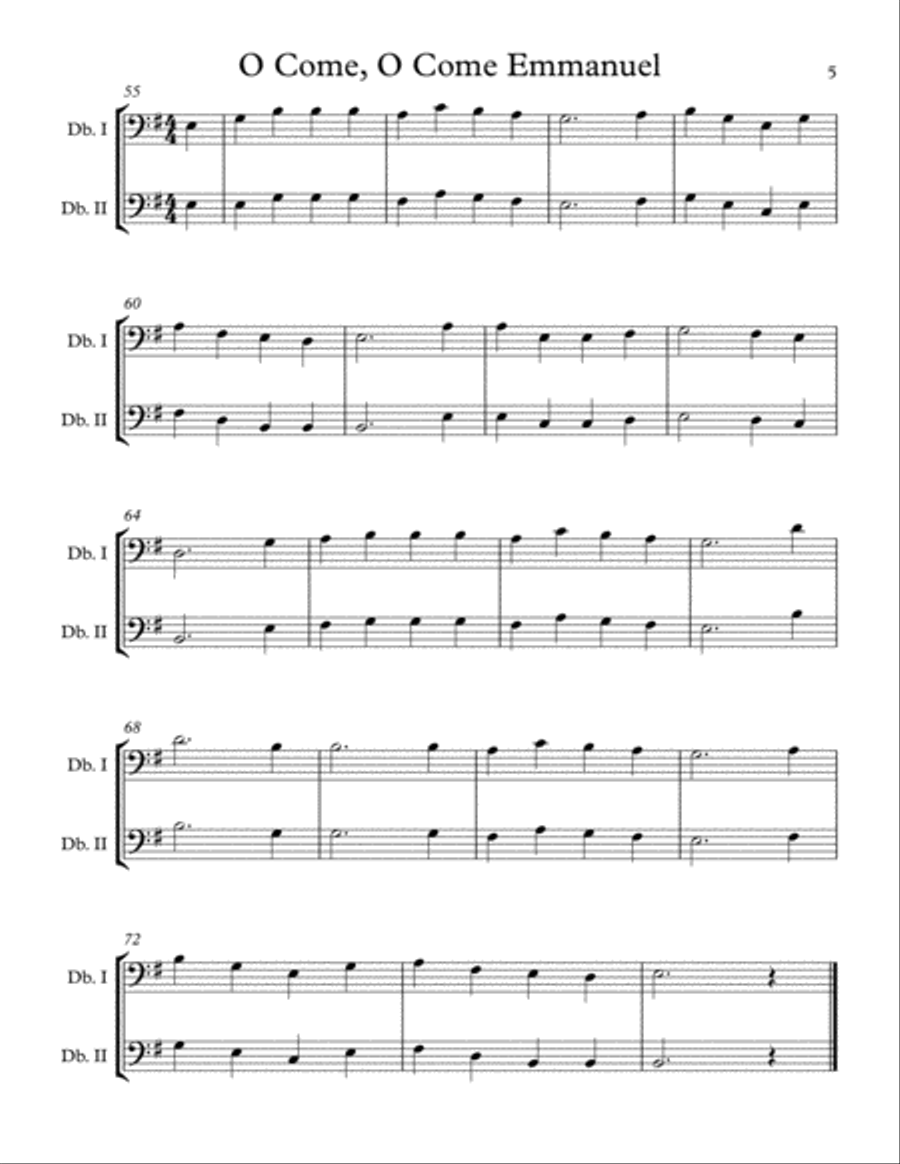 Easy Christmas Duets for Early Intermediate Bass Duet Volume 2 String Duet scores gallery preview page 5