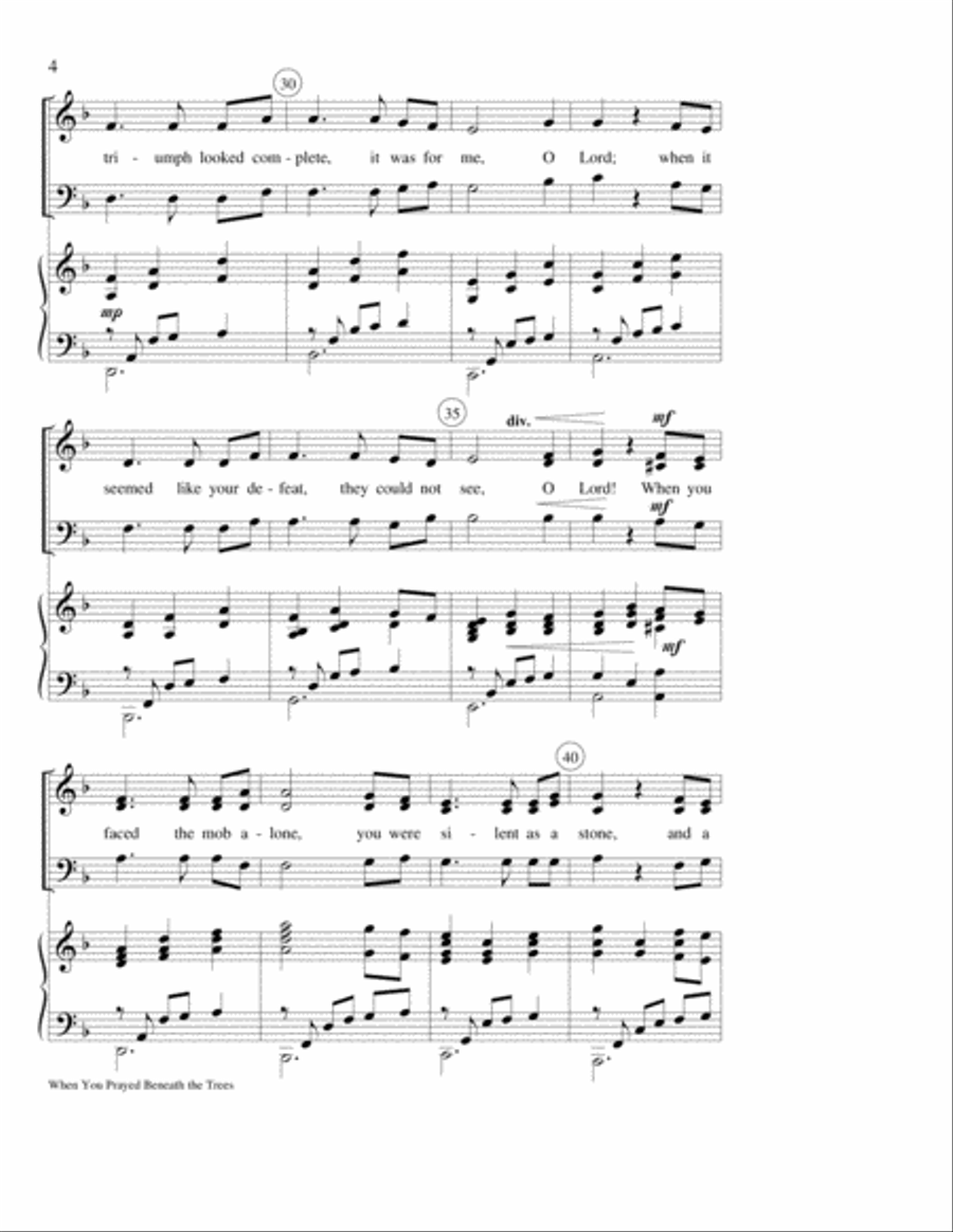 When You Prayed Beneath the Trees 3-Part scores gallery preview page 4