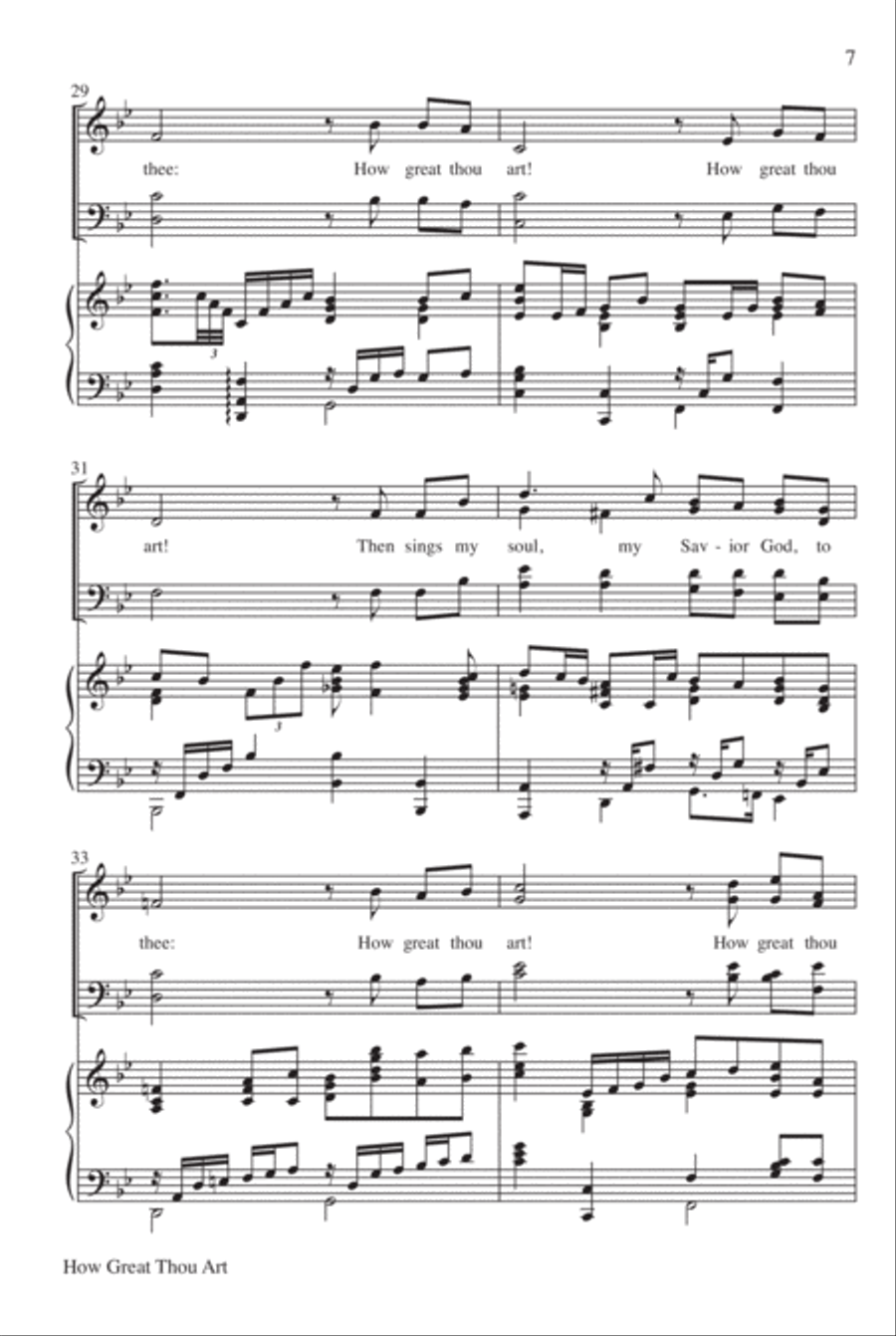 How Great Thou Art 4-Part scores gallery preview page 8