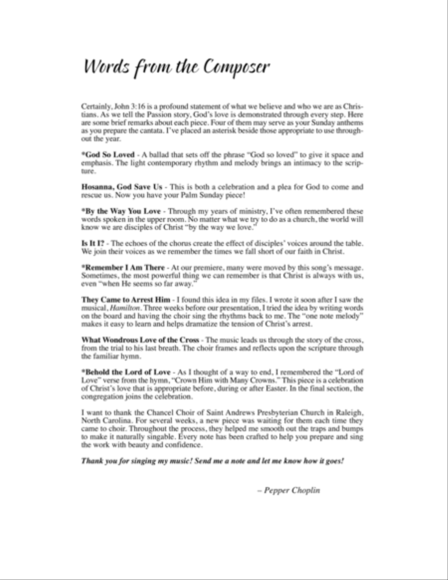 God So Loved Choir scores gallery preview page 5