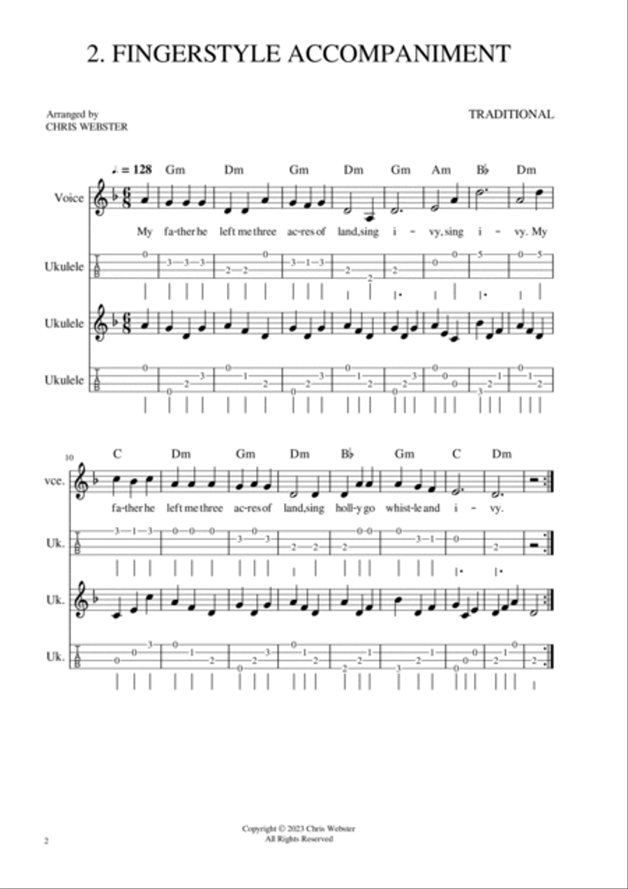 Sing Ivy: Folk Uke #1 Ukulele scores gallery preview page 2