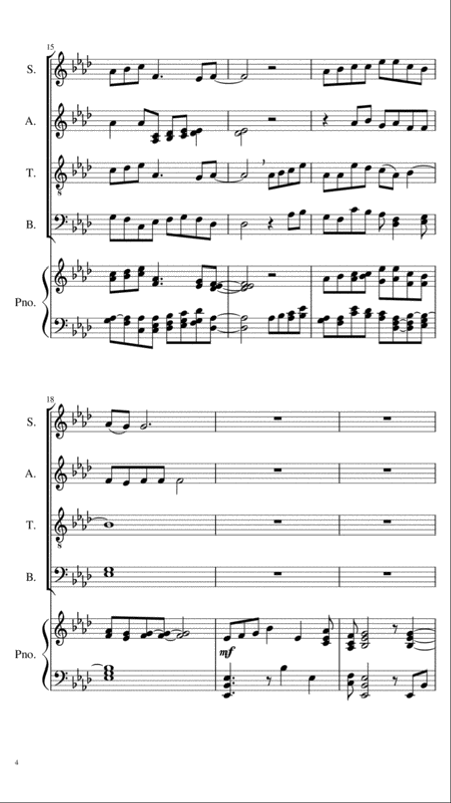 Rest and Reflection 4-Part scores gallery preview page 4